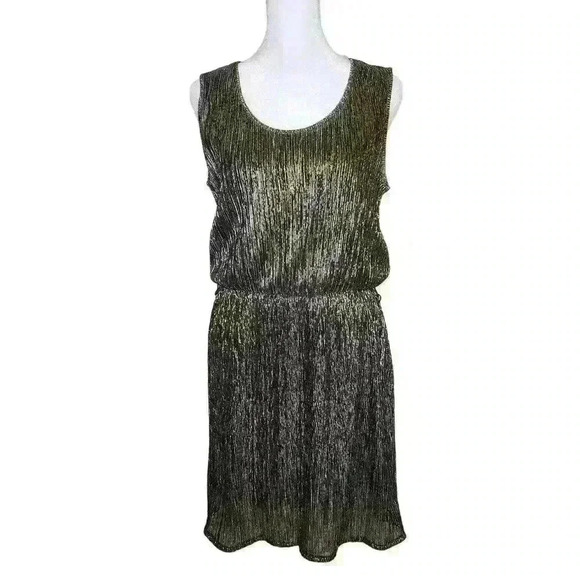 Rock & Republic women's metallic sleeveless knee length dress size small - Picture 1 of 10